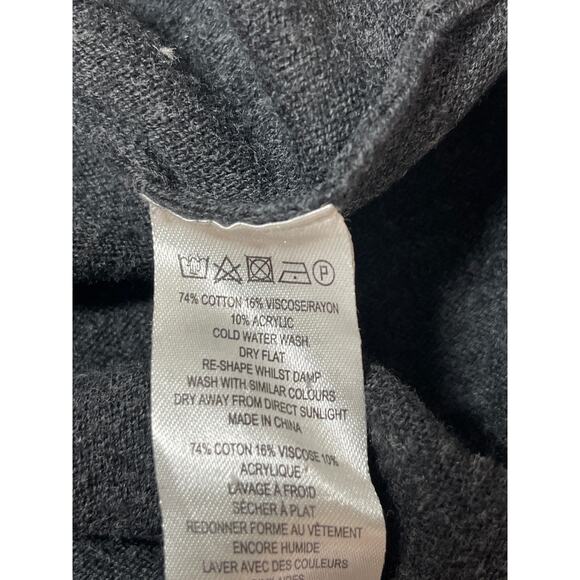 French Connection Women's Gray 3/4 Sleeve Knit Mini A-Line Sweater Dress Size 8 - Picture 5 of 5